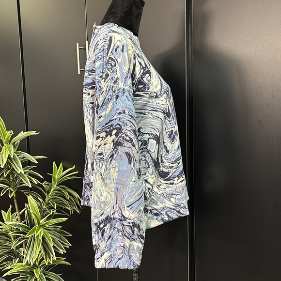 Cable & Gauge long sleeve pullover,super soft,stretch sweatshirt,marble print - Picture 7 of 11